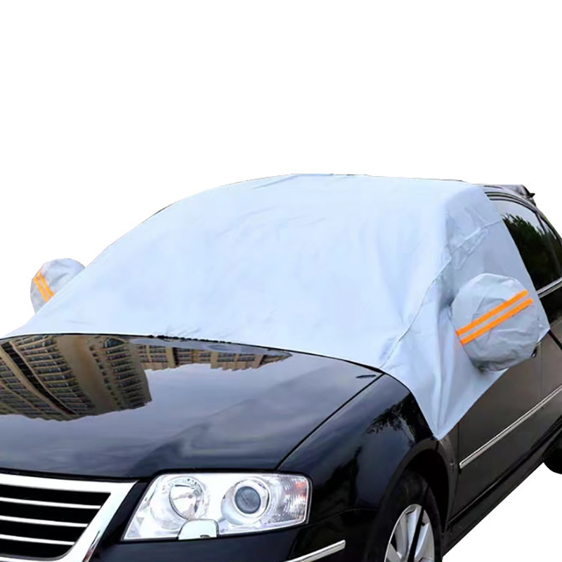 Dayanıklı kar geçirmez polyester tafta yarım araba örtüsü
